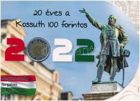 2002. 100Ft Kossuth 20 éves a Kossuth 100 forintos 2022 bliszterben, 187 sorszámmal T:2