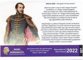 2002. 100Ft "Kossuth"' "20 éves a Kossuth 100 forintos 2022" bliszterben, &...