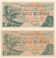 Indonézia 1961. 1R (2x) T:I- Indonesia 1961. 1 Rupiah (2x) C:AU Krause P#76