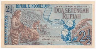 Indonézia 1961. 2 1/2R T:I- Indonesia 1961. 2 1/2 Rupiah C:AU Krause P#79