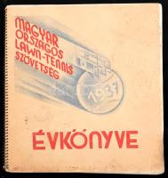 1937 A Magyar Országos Lawn-Tennis Szövetség évkönyve, szerk.: Herzum János, foltos, 146p