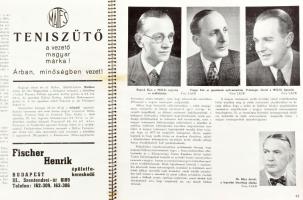 1937 A Magyar Országos Lawn-Tennis Szövetség évkönyve, szerk.: Herzum János, foltos, 146p