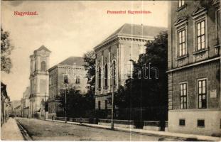 Nagyvárad, Oradea; Premontrei főgimnázium. Rigler József Ede rt. fiók raktér / school (EK)