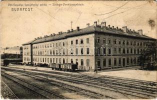 Budapest I. Déli vaspálya Igazgatósági palotája, Déli vasútállomás, tehervagon / Südbahn-Directionsgebaude (EB)