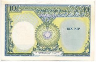 Laosz DN (1962-1975) 10K "37873 E8" T:II Laos ND (1962-1975) 10 Kip "37873 E8" C...