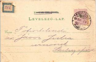 1898 (Vorläufer) Kolozsvár, Cluj; Dunky fivérek üzlete, Keresztesy Pál és fia papírkereskedés és saj...