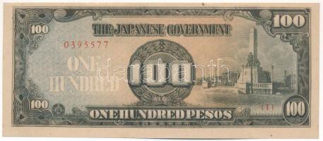 Fülöp-szigetek / Japán megszállás 1944. 100P T:I- sarokhajlások Philippines / Japanese occupation 1944. 100 Pesos C:AU folded corners Krause P#112