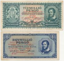 1945. 1.000.000P + 1945. 10.000.000P + 1946. 100.000.000P + 1946. 1.000.000.000P mind "Magyar É...