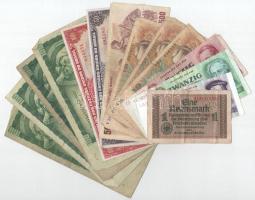 Vegyes 14db-os bankjegy tétel, közte Brazília DN (1966) 50c "5 Centavos" felülbélyegzéssel + 100c "10 Centavos" felülbélyegzéssel + Csehszlovákia 1961-1986. 10K-500K (8x) + Németország DN (1939-1944) 1M + NDK 1971-1975. 5M-50M (3xklf) T:III,III- 14pcs of mixed foreign banknote lot, in it Brazil ND (1966) 50 Cruzeiros with "5 Centavos" overprint + 100 Cruzeiros with "10 Centavos" overprint + Czechoslovakia 1961-1986. 10 Korun - 500 Korun (8x) + Germany ND (1939-1944) 1 Mark + GDR 1971-1975. 5 Mark - 50 Mark (3xdiff) C:F,VG