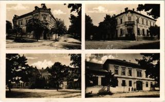 Ipolyság, Sahy; Takarékbank, M. Áll. gimnázium, Posta, Római katolikus elemi népiskola, autó / savings bank, schools, automobile, post office