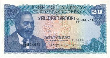Kenya 1978. 20Sh T:I- Kenya 1978. 20 Shillings C:AU Krause P#17