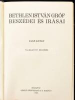Bethlen István gróf beszédei és írásai. I-II. kötet. Bp.,1933, Genius, 1 t.+368 p., 380 p. Kiadói ar...