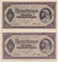 1945. 100P (2x) +1945. 1000P + 1945. 100.000P mind "Budapesti Éremgyűjtők Egyesületének harmadi...