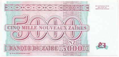 Kongói DK / Zaire 1995. 5000Z T:I
DR Congo / Zaire 1995. 5000 Nouveaux Zaires C:UNC
Krause P#69
