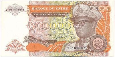Kongói DK / Zaire 1992. 500.000Z T:I DR Congo / Zaire 1992. 500.000 Zaires C:UNC Krause P#43