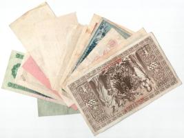 Német Birodalom 1908-1923. 13db-os, főleg inflációs Márka bankjegytétel + Magyarország 1975. 10Ft T:...