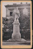 1901 Bukarest, Monumentul Gheorghe Lazar, keményhátú fotó, 10×16 cm / 1902 Bucuresti / Bucharest
