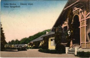 1921 Nagyrőce, Nagy-Rőcze, Gross-Rauschenbach, Velká Revúca; Zelezny kúpel / Vasas gyógyfürdő. Desider Fehér kiadása / spa, bath