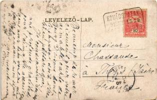 1915 Kovácspatak, Kovacov; Vendéglő. Wallfisch S. kiadása / restaurant (EK)