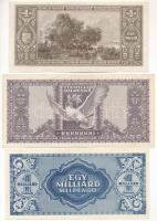 1946. 1.000.000MP + 1946. 10.000.000MP + 1946. 1.000.000.000MP mind "Felszabadulási pénzkiállít...