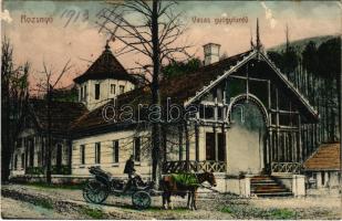 1913 Rozsnyó, Roznava; Zelezné kúpele / Vasas gyógyfürdő, lovaskocsi. Fuchs József kiadása / spa, bath, horse-drawn carriage (kis szakadás / small tear)