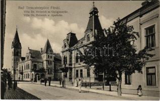 Trencsénteplic, Trencianske Teplice; Dr. Heinrich-féle nyaraló és gyógyszertár. Wertheim Zsigmond kiadása / Villa Dr. Heinrich und Apotheke / villa and pharmacy