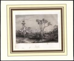 Alexius Geyer (1816-1883) festménye után, William French (1815-1898) metszése: Eszna, Egyiptom. Acélmetszet, papír, jelzett a metszeten. Paszpartuban. Lap széle kissé foltos. 14x20,5 cm.