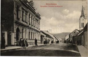 Resicabánya, Resita; Városháza, Erzsébet királyné út / town hall, street