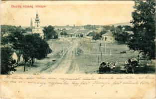 1911 Buziás, Fő tér / main square (fa)