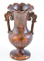Veres Lajos, Mezőtúr: Amfóra váza, mázas kerámia, jelzett, kis lepattanásokkal, m: 29 cm