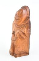 Jelzés nélkül, Mandolinozó figura, faragott fa, m: 27 cm
