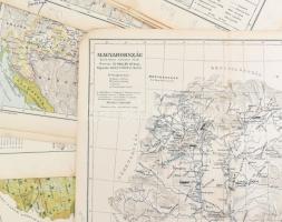 cca 1900-1910 9 db Magyarország történeneti témájú térkép, rajzolta Kogutowicz Manó, Kissé szakadt l...