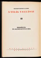 Szimonidesz Lajos: A világ vallásai. I.-II. köt. [Komplett]. Bp., [1928], Dante. Kiadói aranyozott e...