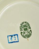 Zsolnay virágmintás teás készlet, jelzett, minimális kopásnyomokkal