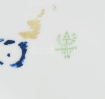 Hollóházi nagy méretű madaras váza. Kézzel festett, jelzett, kopásnyomokkal, m:37 cm