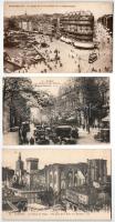 3 db RÉGI francia képeslap + 1 db 4-részes leporello / 3 pre-1945 French postcards + a 4-tiled leporello: Avignon, Marseille, Paris, Nice