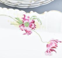 Royal Vienna 20 darabos, virágmintás étkészlet, korának megfelelő kopásokkal, minimális lepattanások...