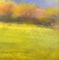 Bertalan Rózsa (1900-1987): Faluszéle. Pasztell, papír, jelzés nélkül. 22x28,5 cm. Dekoratív, üvegez...