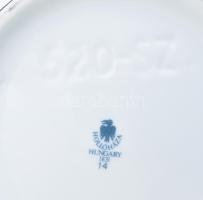 Hollóházi Szász Endre által tervezett mintával díszített porcelán váza. Matricás, jelzett, kopásokka...