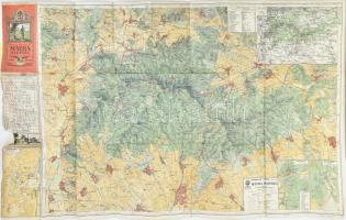 1933 A Mátra hegység, Kirándulók térképe 6/a sz., 1 : 50.000, M. Kir. Állami Térképészet, kissé viseltes állapotban, 99x61 cm