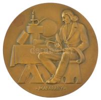 Madarassy Walter (1909-1994) 1934 Bolyai Farkas 1775-1856 az Éremkedvelők Egyesületének kétoldalas bronz tagsági érme É.K.E. 1934 69 beütéssel a peremen (70mm) T:1