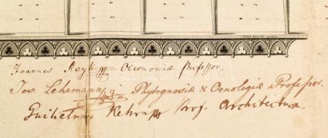 1830 Keszthely, Festetics László által alapított Georgicon bizonyítvány, felzetes szárazpecséttel