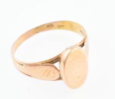 Arany (Au/14k) gyűrű, jelzett, m: 59, nettó: 2,12 g