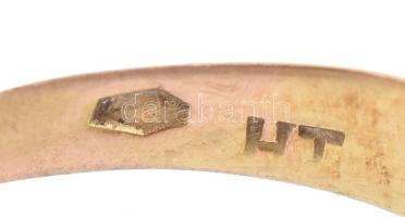 Arany (Au/14k) gyűrű, jelzett, m: 59, nettó: 2,12 g