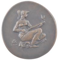 Madarassy Walter (1909-1994) 1936. "Wolfgang Amadeus Mozart" kétoldalas, öntött bronz emlé...