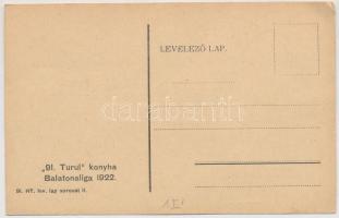 1922 Turul konyha. "Hatvani Turul" cserkésztábor Balatonaliga (Balatonvilágos) 91. sz. Hat...
