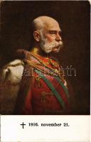 I. Ferenc József. gyászlap / Franz Josef I / Franz Joseph I of Austria. obituary card s: Benczúr