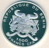 Benin 2001. 1000Fr Ag "Leif Eriksson" T:PP