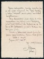 1917 Sopron, Harmos Károly (1879-1956) festőművész, grafikus autográf levele Kézdi-Kovács László (18...