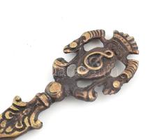 Violinkulcsos levélnyitó, fém, h: 16,5 cm